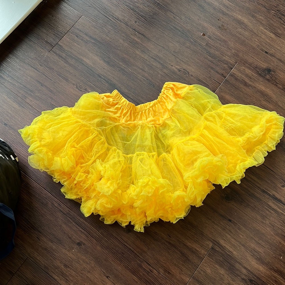 Yellow Tutu Costume Skirt Crinoline